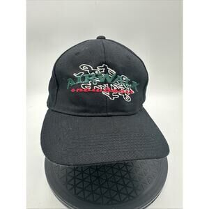 VINTAGE Airwalk Shoes Hat Cap Snap Back Black Skater Snowboard Made USA 90s